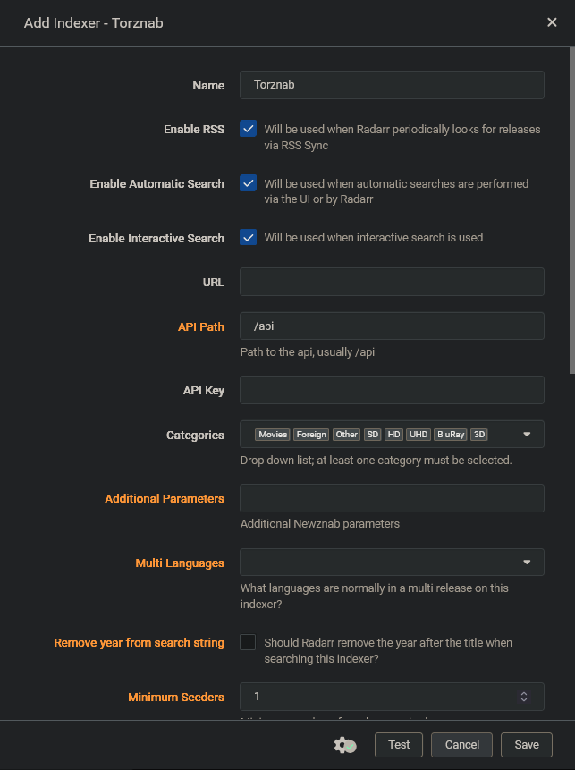 Add indexer dialogue